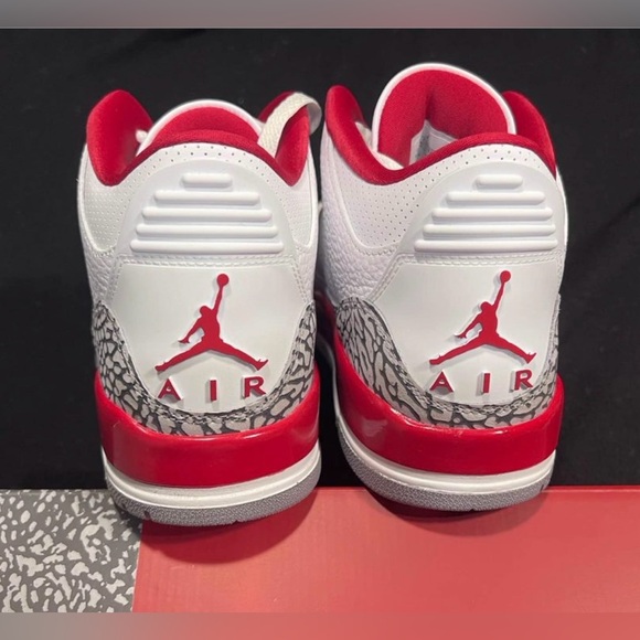 Nike Air Jordan 3 Retro Cardinal Red - Mens Sz 9 - Picture 4 of 10
